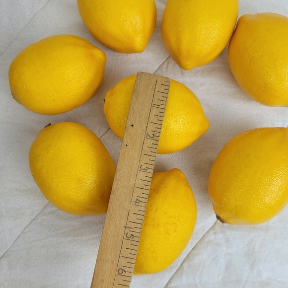 Lot Of 8 Faux Yellow Lemons Approximately 3 x 2 Each Home Decor Staging Color - Picture 3 of 7